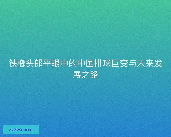 铁榔头郎平眼中的中国排球巨变与未来发展之路 铁榔头郎平眼中的中国排球巨变与未来发展之路